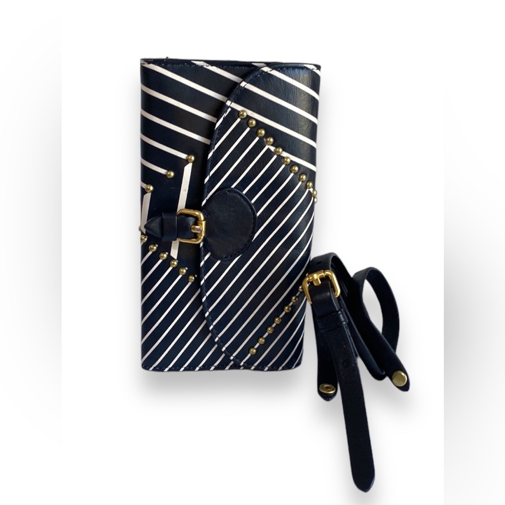 COLE HAAN Women Crossbody Mini Stripe Smartphone Wallet